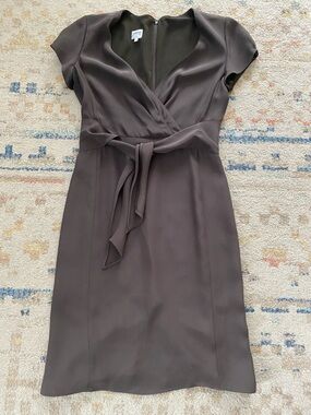 Armani collezioni Italy vintage 90s mini wrap dress size 6 small
